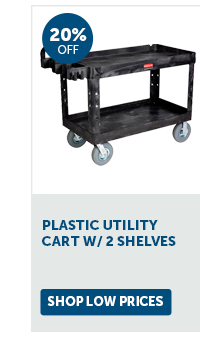 Pro_Cta_Plastic Utility Cart w/ 2 Shelves - Shop Low Prices