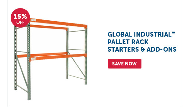 Pro_Cta_Global Industrial Pallet Rack Starters & Add-Ons - Save Now