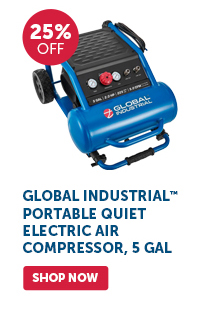 Pro_Cta_Global Industrial Portable Quiet Electric Air Compressor, 5 Gal - Shop Now