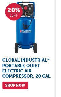 Pro_Cta_Global Industrial Portable Quiet Electric Air Compressor, 20 Gal - Shop Now