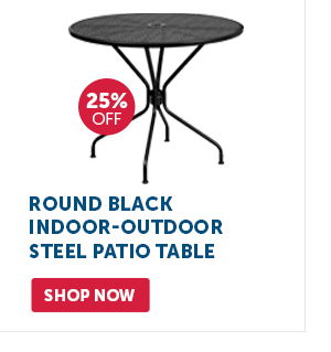 Pro_Cta_Round Black Indoor-Outdoor Steel Patio Table - Shop Now