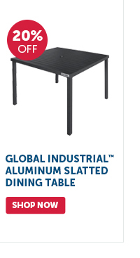 Pro_Cta_Global Industrial Aluminum Slatted Dining Table - Shop Now