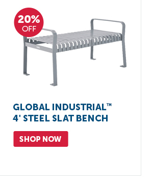 Pro_Cta_4' Steel Slat Bench - Shop Now