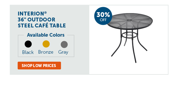 Pro_Cta_Interion 36" Outdoor Steel Café Table - Shop Low Prices