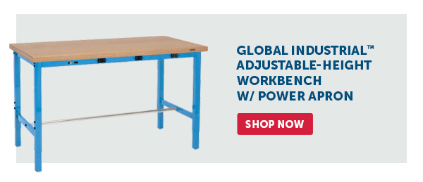 Cta_Global Industrial Adjustable-Height Workbench With Power Apron - Show Now