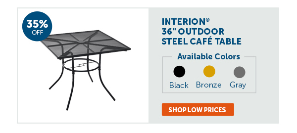 Pro_Cta_Interion 36" Outdoor Steel Café Table - Shop Low Prices