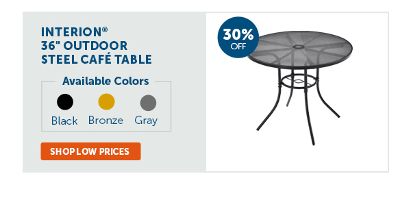 Pro_Cta_Interion 36" Outdoor Steel Café Table - Shop Low Prices