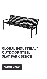 Pro_Cta_Global Industrial Outdoor Steel Slat Park Bench - Shop Now