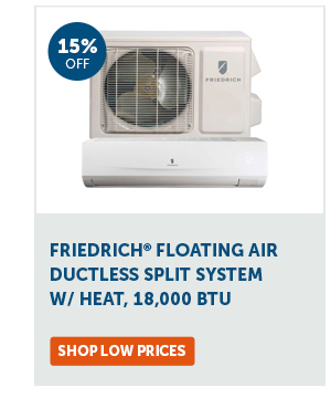 Pro_Cta_Friedrich Floating Air Ductless Split System w/ Heat, 18,000 BTU - Shop Low Prices