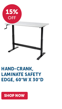 Pro_Cta_Hand-Crank, Laminate Safety Edge, 60"W x 30"D - Shop Now