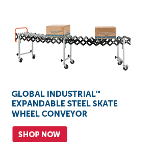 Pro_Cta_Global Industrial Expandable Steel Skate Wheel Conveyor - Shop Now