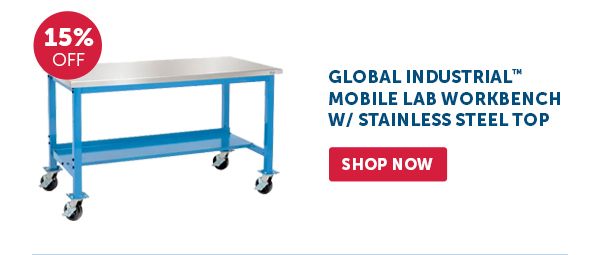 Pro_Cta_Global Industrial Mobile Lab Workbench w/ Stainless Steel Top - Shop Now