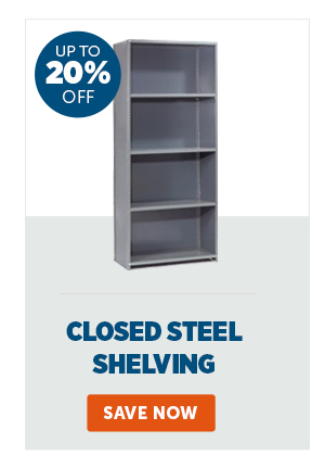 Pro_Cta_Closed Steel Shelving - Save Now