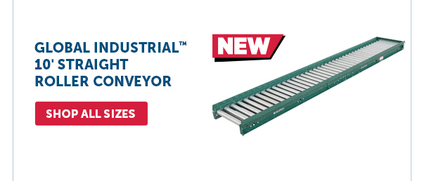 Pro_Cta_Global Industrial 10' Straight Roller Conveyor - Shop Now