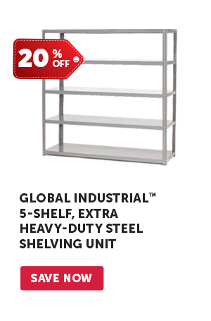 Pro_Cta_Global Industrial 5-Shelf, Extra Heavy-Duty Steel Shelving Unit - Save Now