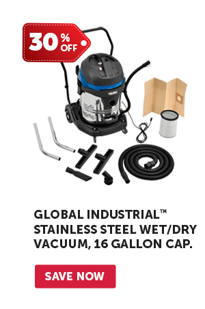 Pro_Cta_Global Industrial Stainless Steel Wet/Dry Vacuum, 16 Gallon Cap. - Save Now