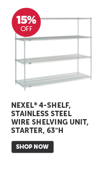 Pro_Cta_Nexel 4-Shelf, Stainless Steel Wire Shelving Unit, Starter, 63"H - Shop Now