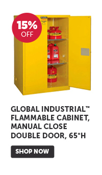 Pro_Cta_Global Industrial Flammable Cabinet, Manual Close Double Door, 65"H - Shop Now