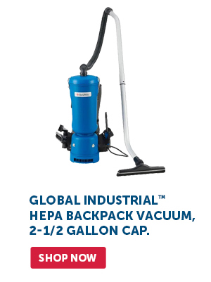 Pro_Cta_Global Industrial HEPA Backpack Vacuum, 2-1/2 Gallon Cap. - Shop Now