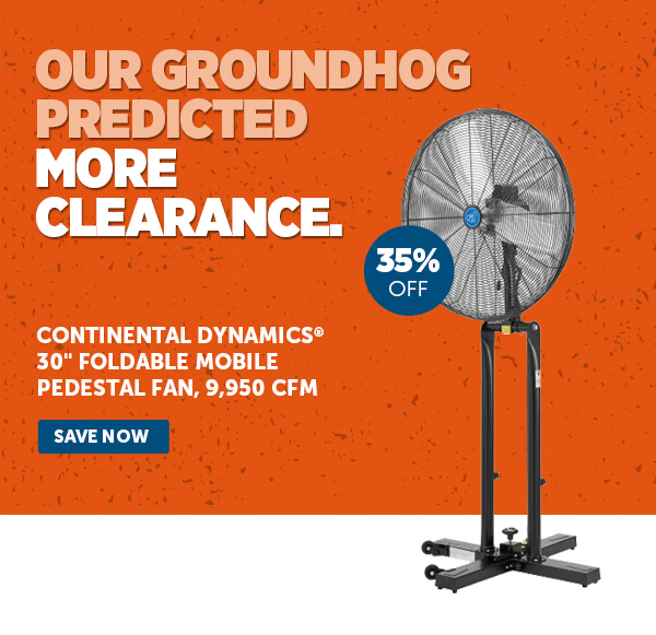 Her_Pro_Cta_Continental Dynamics 30" Foldable Mobile Pedestal Fan, 9,950 CFM - Save Now