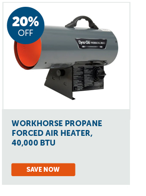 Pro_Cta_Workhorse Propane Forced Air Heater, 40000 BTU - Save Now