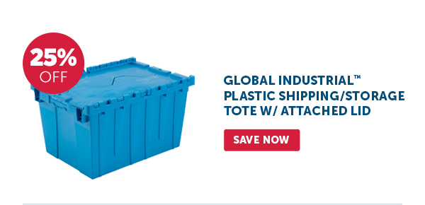 Pro_Cta_Global Industrial Plastic Shipping/Storage Tote w/ Attached Lid - Save Now