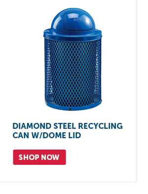 Pro_Cta_Diamond Stell Recycling Can w/ Dome Lid - Shop Now