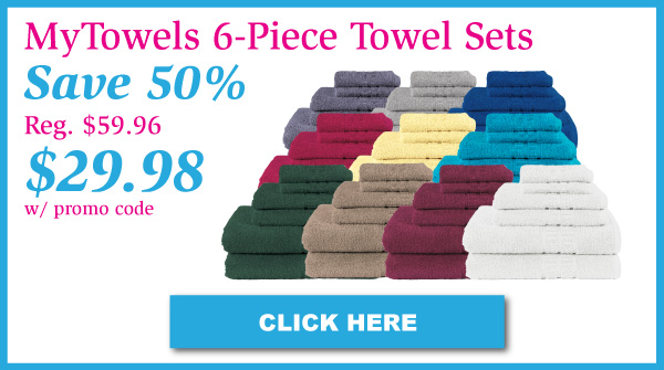 MyPillow - Limited Time Offer! 6-piece towel set for $39.99 with promo code  R78