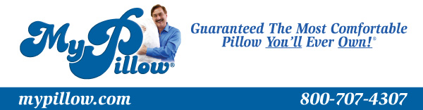  e % Guaranteed The Most Comfortable y Pillow Youll Ever Qwn! ow" mypillow.com 800-70 