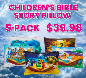 Black Friday Special! 5-Pack Children's Bible Story's MyPillows $29.98!