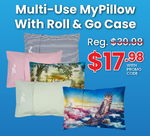 Multi-Use MyPillow 2.0 With Roll & Go Case $14.98