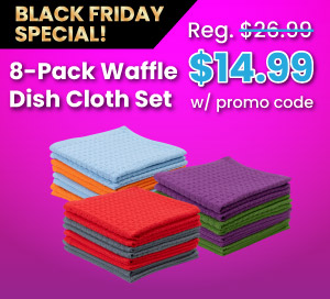 8-Pack Waffle Dish Cloth Set $14.99 W/Promo Code