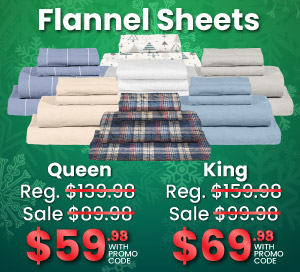 Flannel Sheets Queen $59.98 & King $69.98 With Promo Code