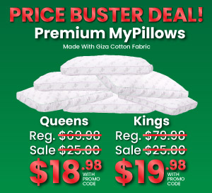 Price Buster Deal! Premium MyPillows Queen $18.98 & King $19.98 With Promo Code