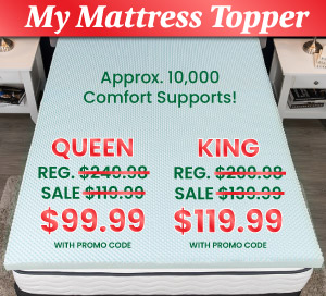 MyMattress Topper Queen $99.99 & King $119.99 With Promo Code