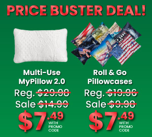 Price Buster Deal! $7.49 Multi-Use MyPillow 2.0 / Roll & Go Pillowcases $7.49