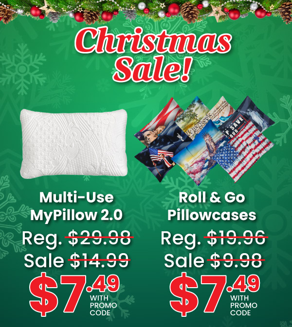 Multi-Use MyPillow 2.0 $7.49 & Roll & Go Pillowcases $7.49 With Promo Code