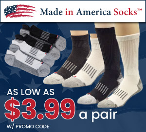 Made in America Socks As Low As $3.99 a pair W/Promo Code
