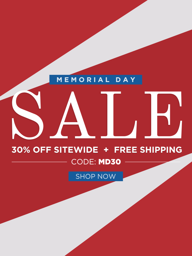 Memorial Day Sale: 30% Off Sitewide + Free Shipping with code MD30