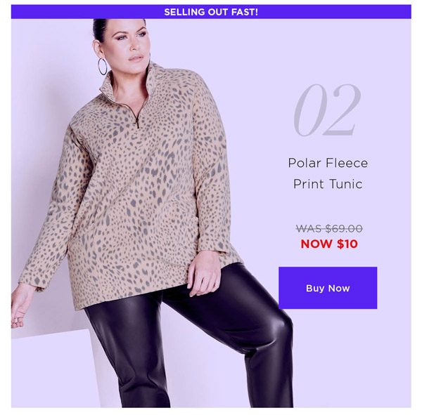 Shop Polar Fleece Print Tunic