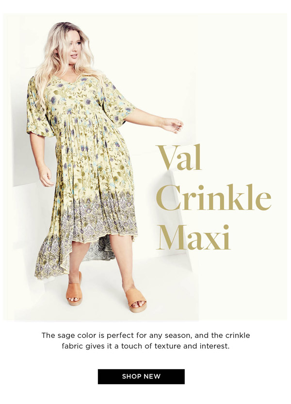 Val Crinkle Border Maxi Dress