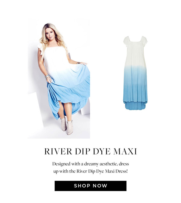 Shop River Dip Dye Maxi Dress
