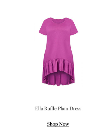 Shop Ella Ruffle Plain Dress