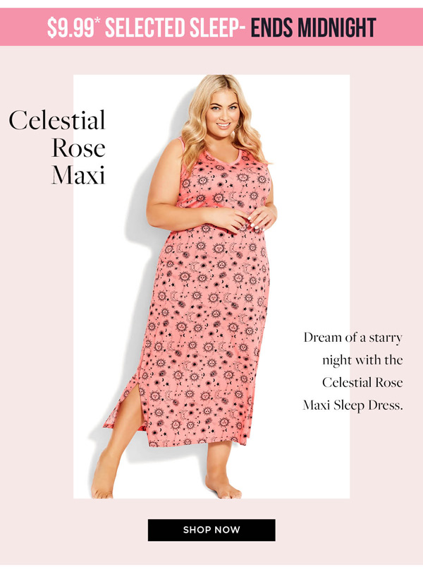 Celestial Rose Maxi Sleep Dress