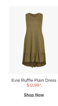 Shop Evie Ruffle Plain Dress