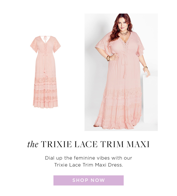 Shop The Trixie Lace Trim Maxi Dress