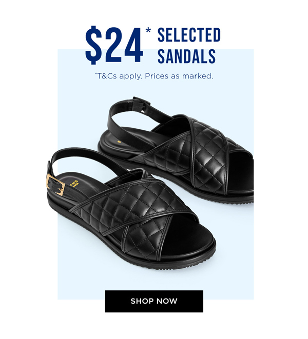 Shop Selected Sandals $24*