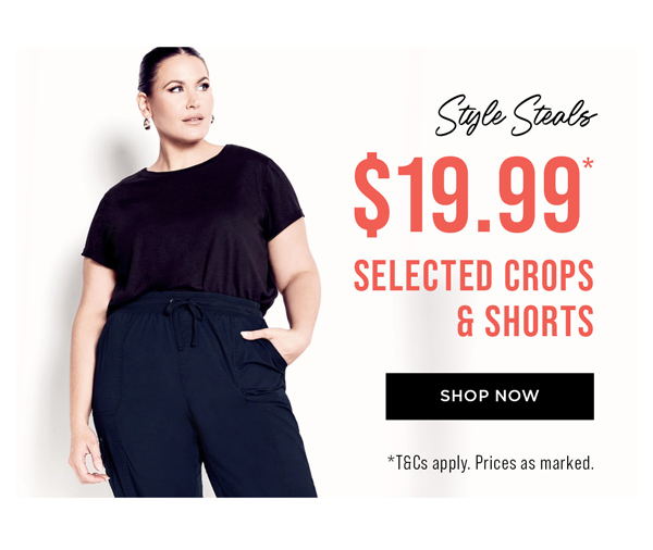 Shop Selected Crops & Shorts $19.99*