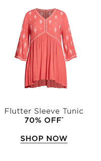 Shop The Diamond Flutter Sleeve Tunic