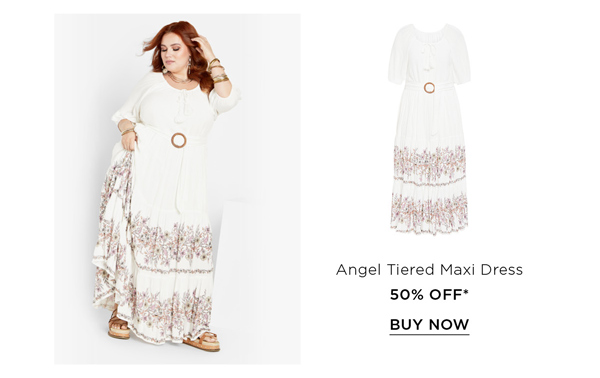 Shop The Angel Tiered Maxi Dress